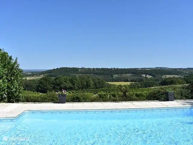 In het hart van de wijngaarden huren in Frankrijk, Dordogne, Gageac et Rouillac - vakantiehuis Zwembad en uitzicht