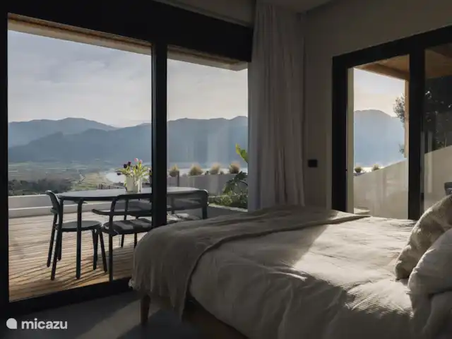 Maison de plage au sommet d’une colline  | Grèce, Grèce centrale, Pogonia - villa Vue depuis la chambre principale