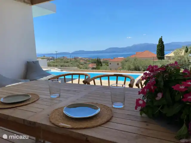 Villa Ilios | Grèce, Grèce centrale, Paleros - villa Table à manger extérieure avec vue