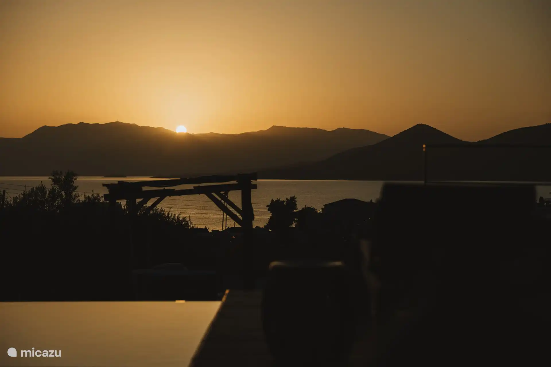 Blick auf den Sonnenuntergang