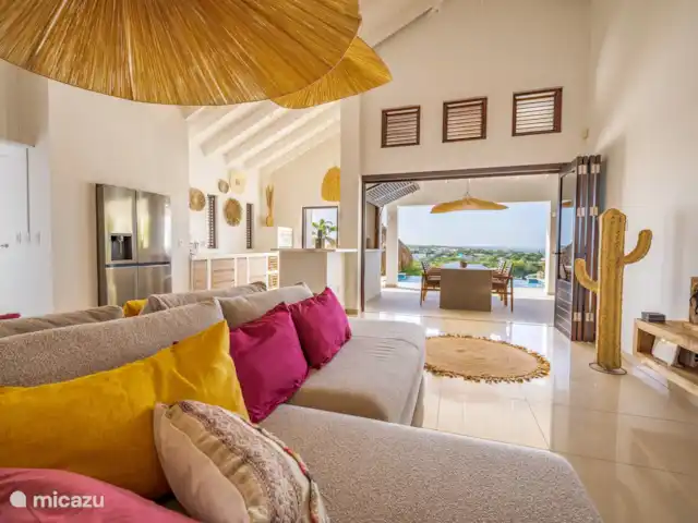 Villa SeruGrandi | Curaçao, Banda Abou (ouest), Big Mountain - villa Du salon directement sur le porche
