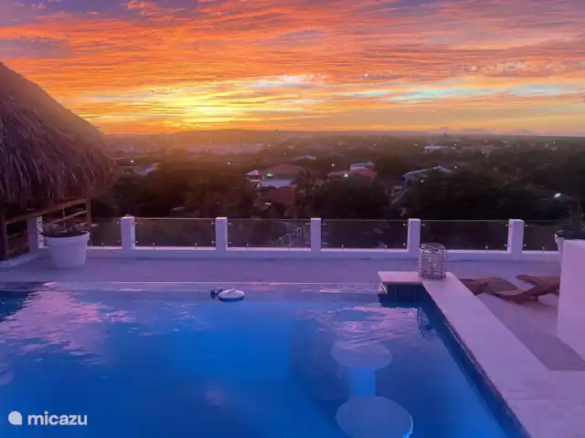 Villa SeruGrandi | Curaçao, Banda Abou (ouest), Big Mountain - villa Vue au coucher du soleil