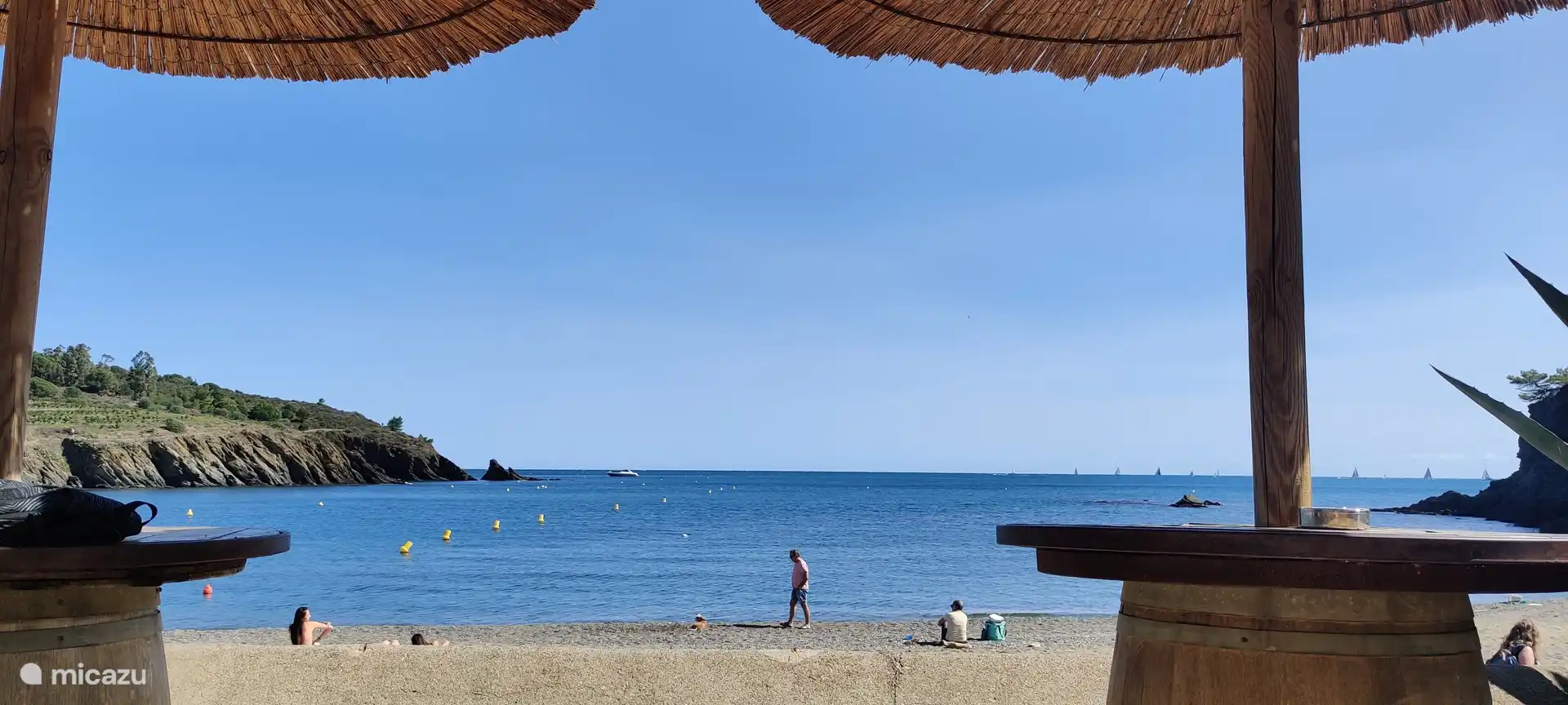 La costa mediterránea, Côte Vermeille, a unos 90 km en coche desde Nohèdes