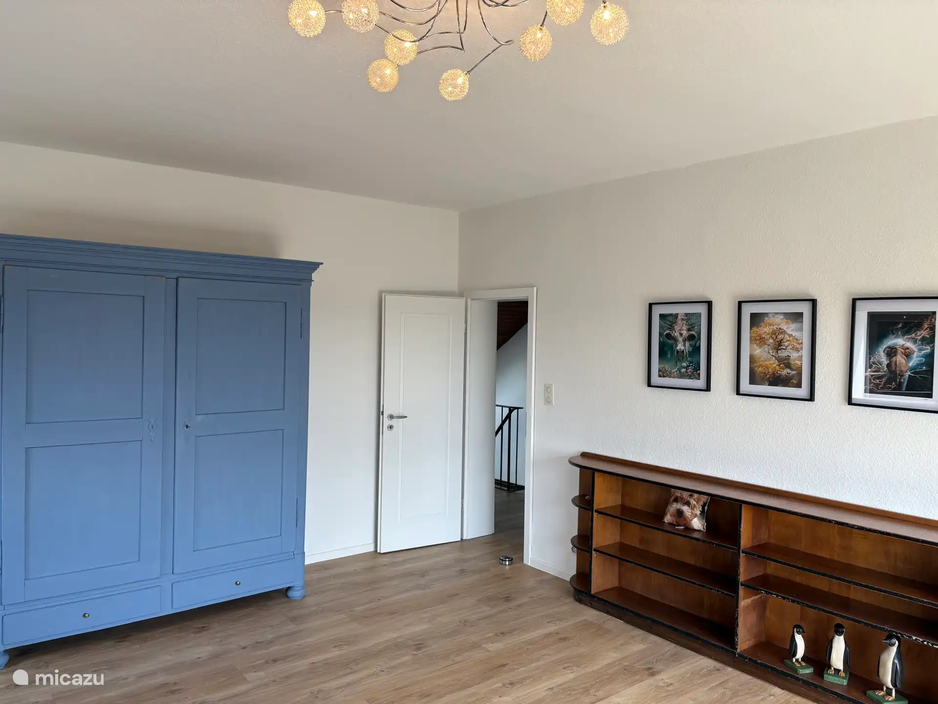 Large bedroom with balcony. 1 bed 180x210 with 2 mattresses