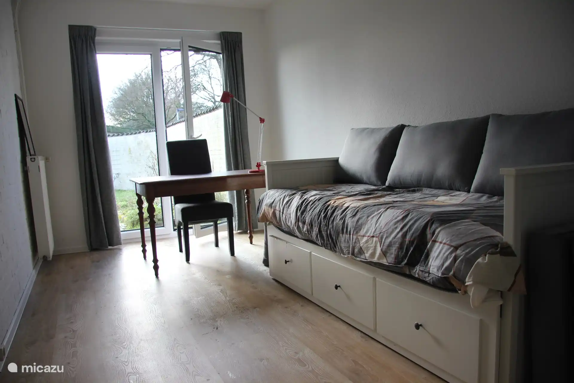 Bedroom/study downstairs. Sofa bed length 2m