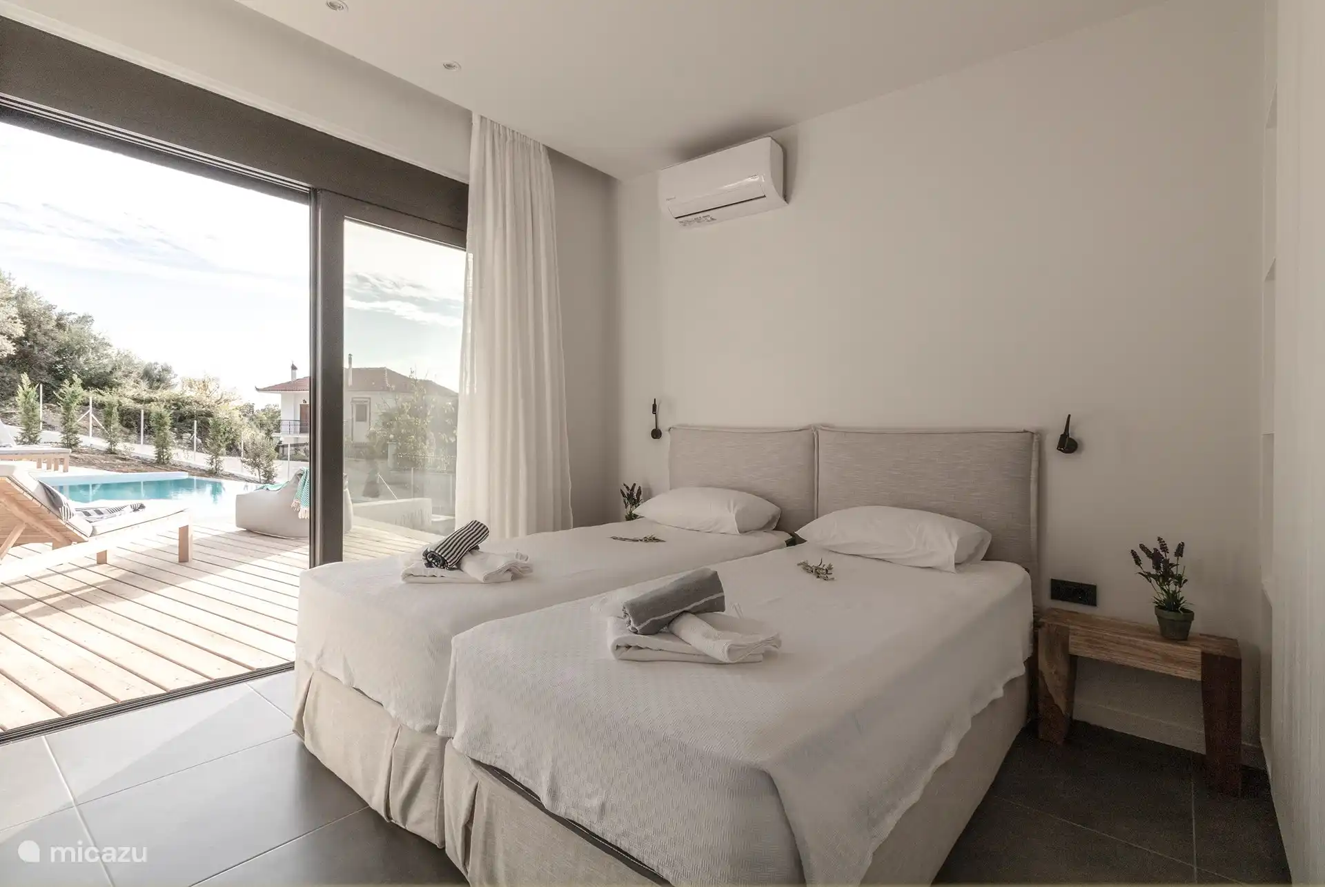 Guestroom and pool view