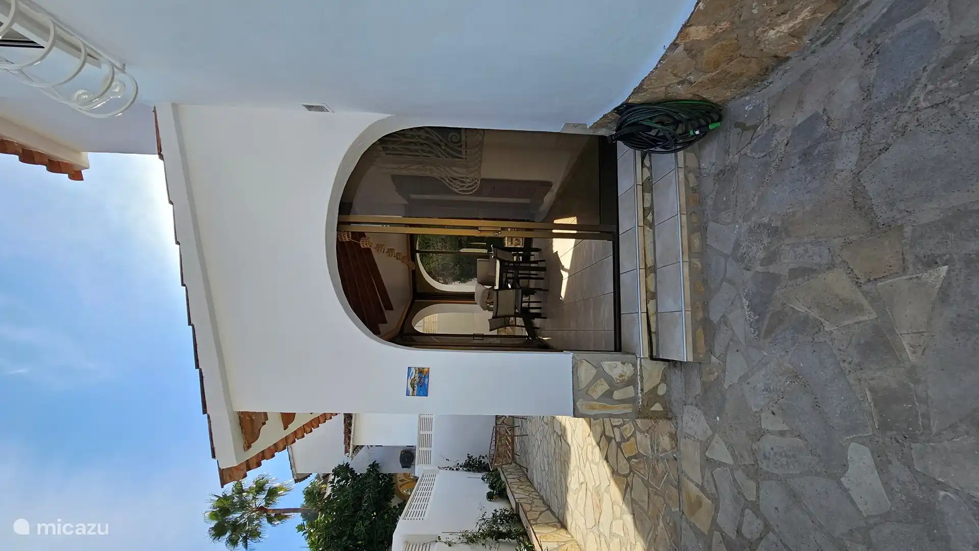 The entrance to the house.