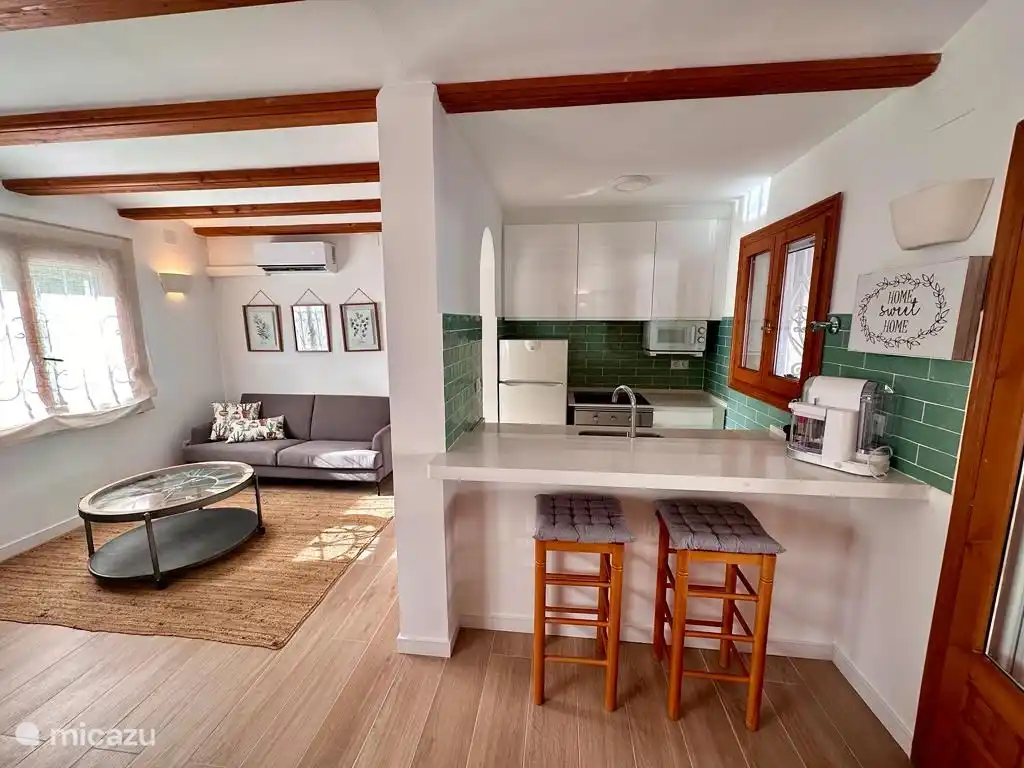 living room and kitchen.