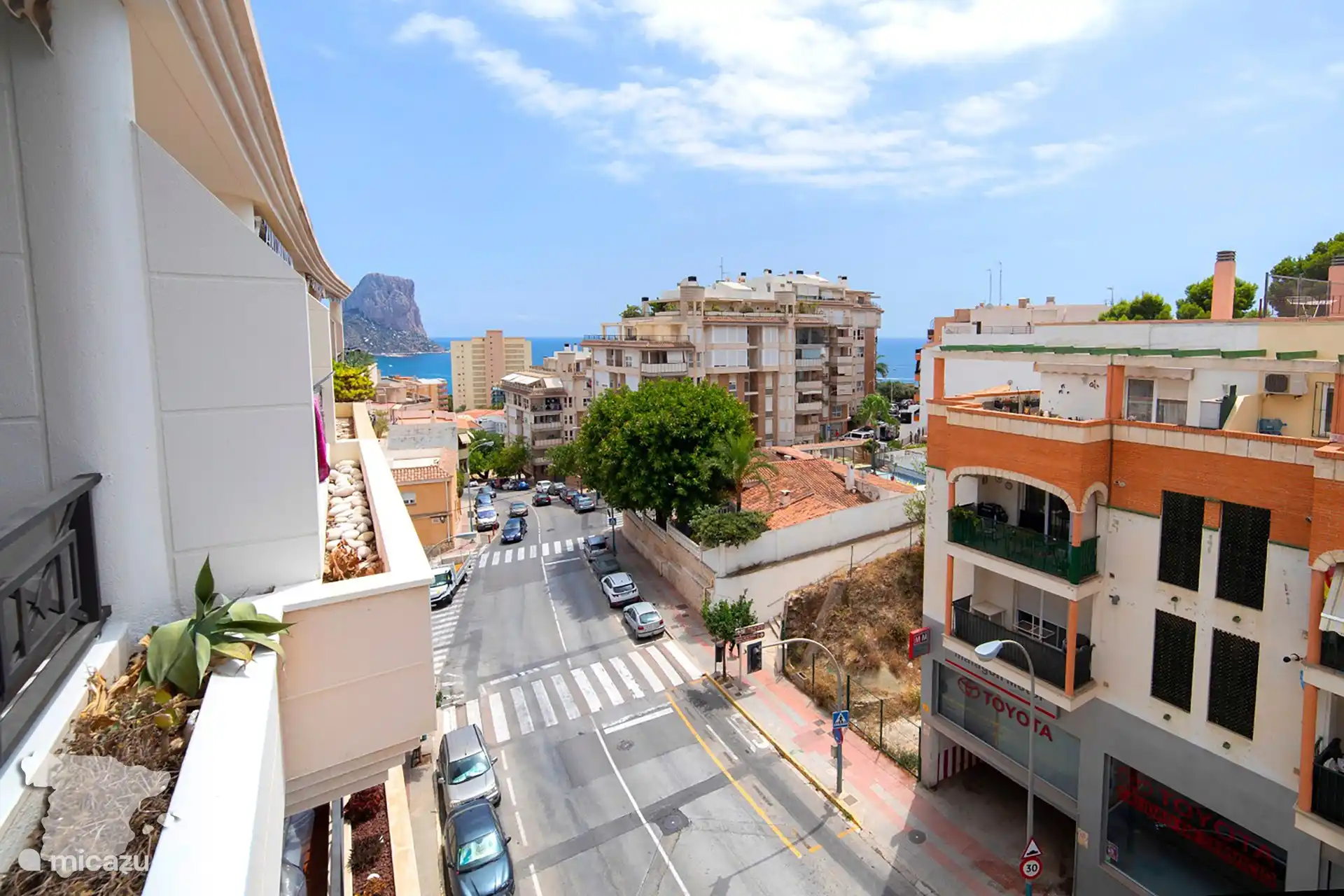 Vue depuis le balcon en bas