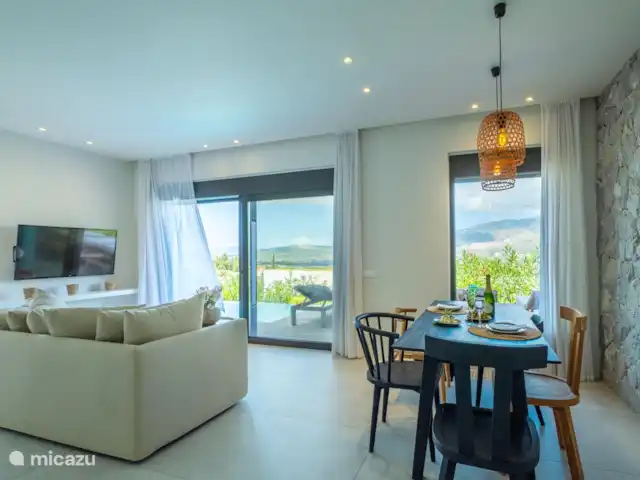 Villa Euforia en Grecia, Gracia Central, Pogonia - villa Comedor/sala de estar