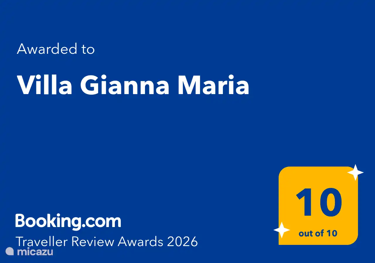 Traveller Review Award voor Villa Gianna Maria