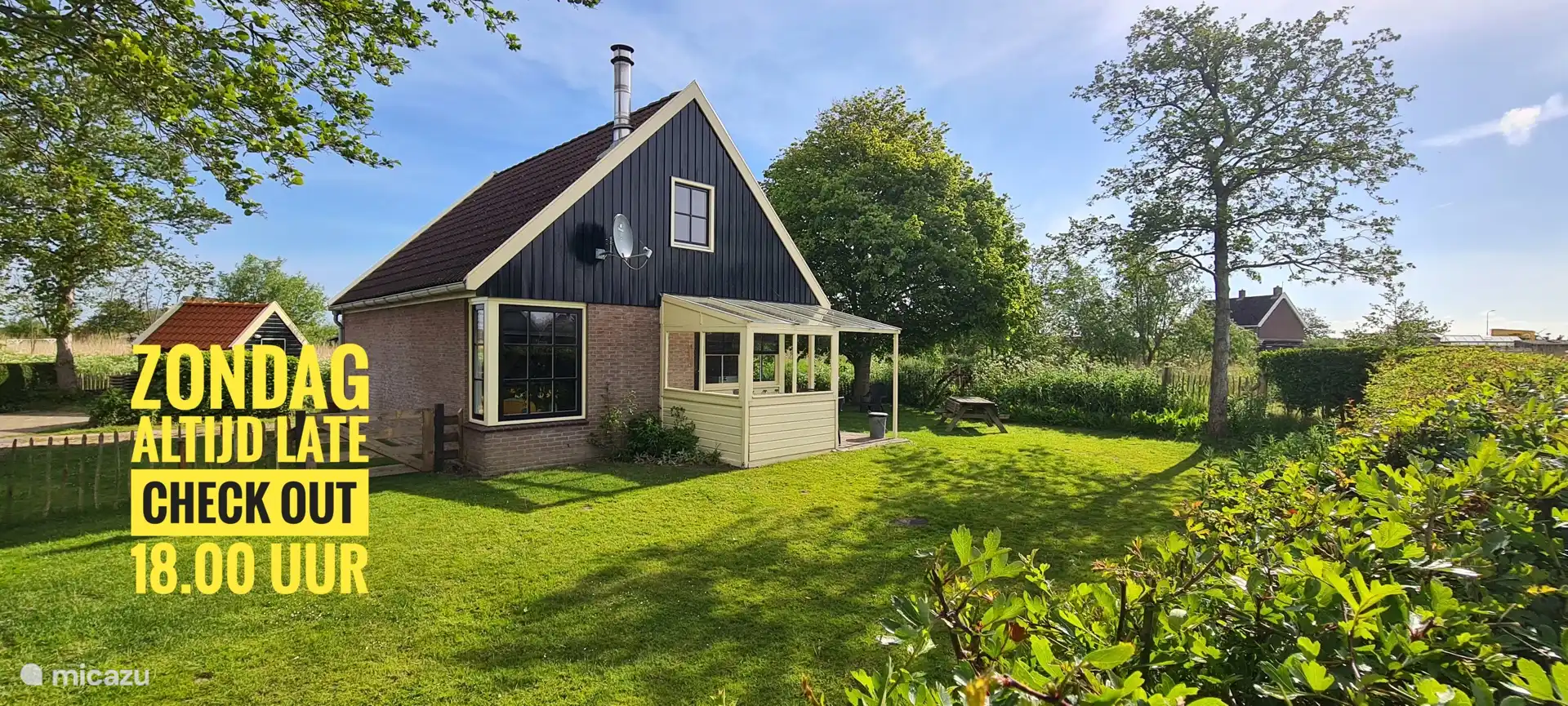 Op zondag heeft u altijd kosteloos een late check out, verblijf tot 18.00.