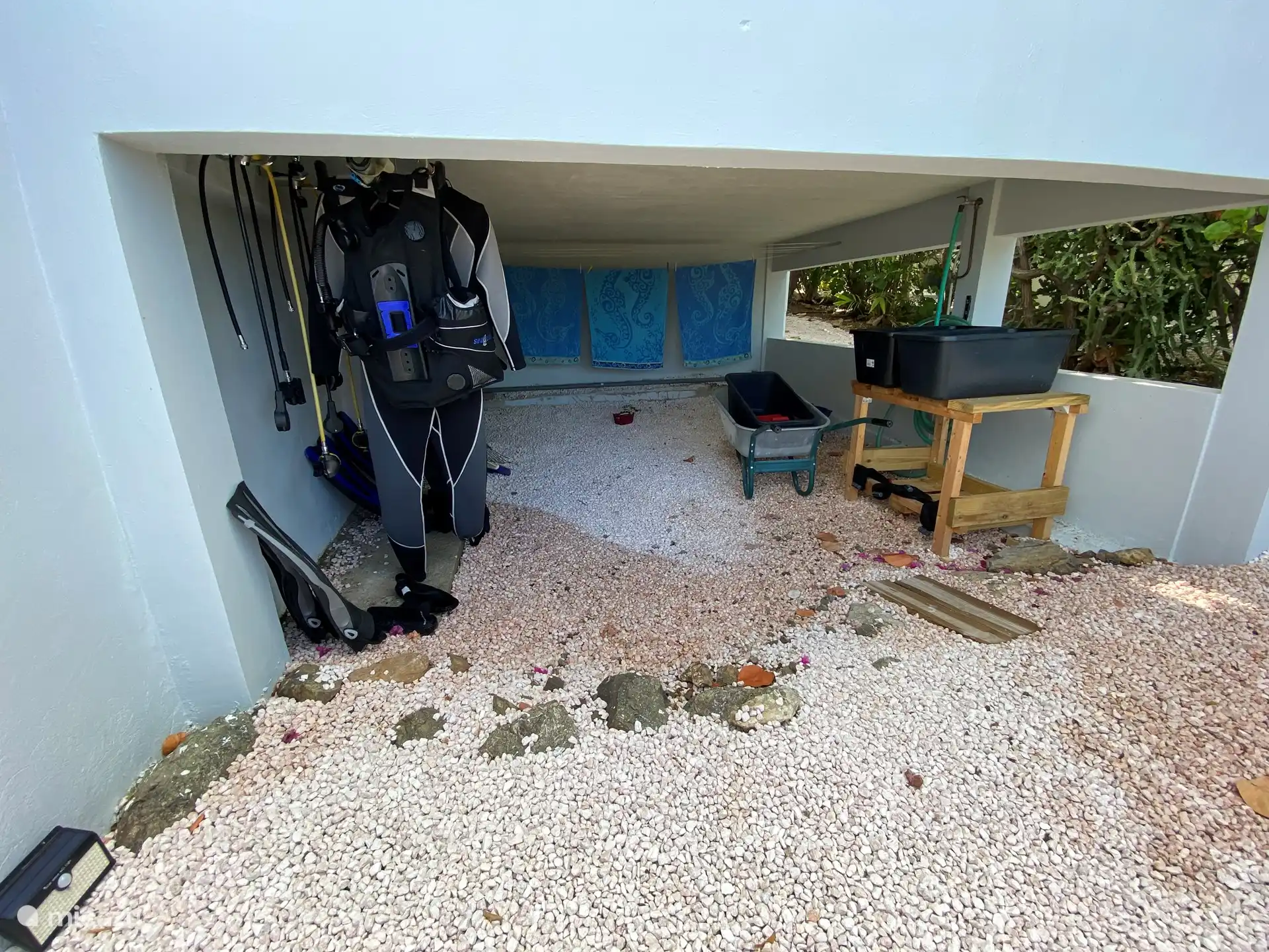 Keller für das Tauch Equipment