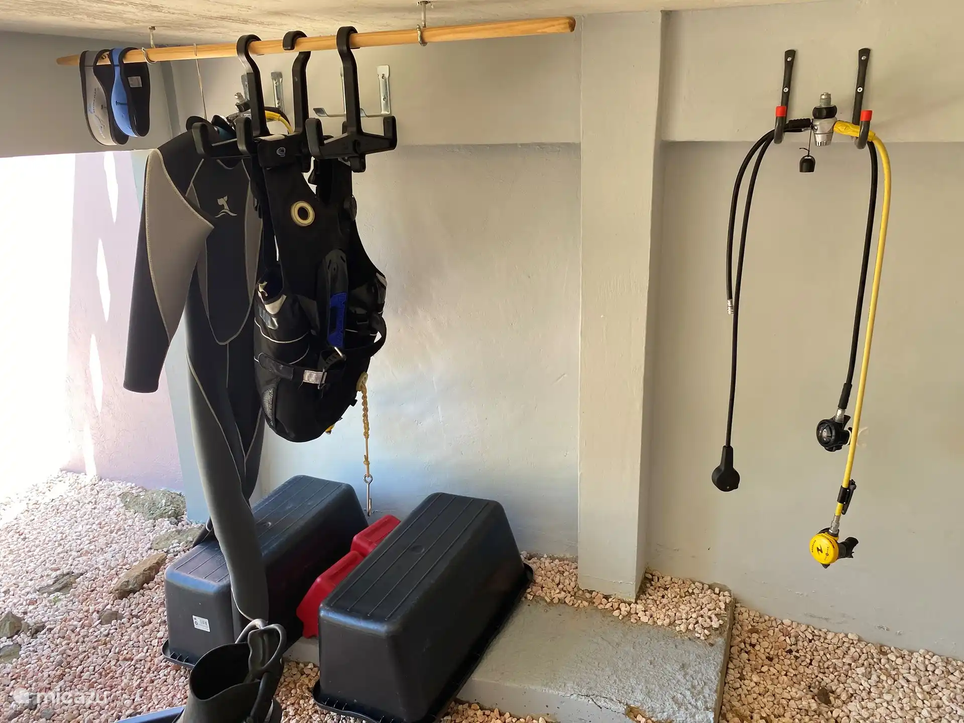 Ideal zum trocknen für BCD und Wetsuit