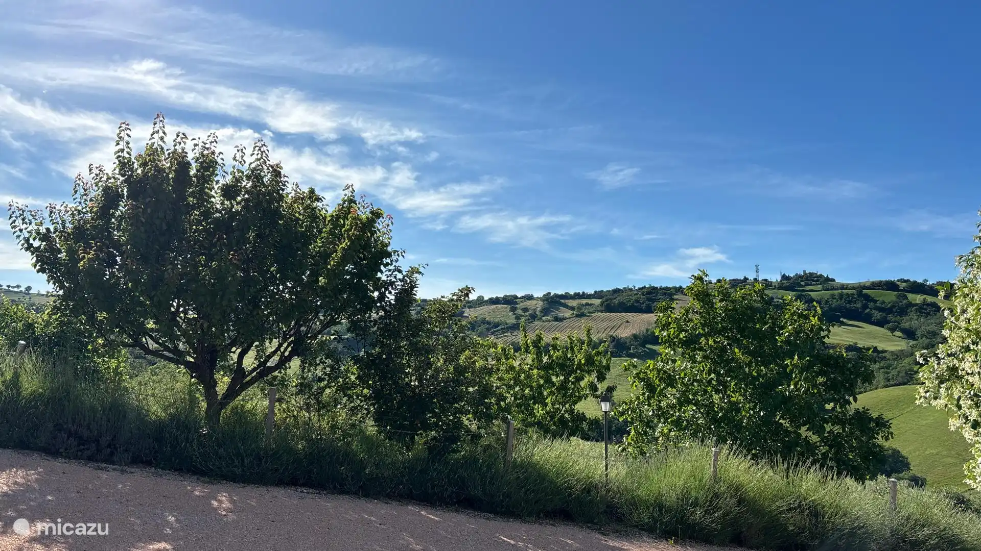 Blick auf das Tal im Westen.