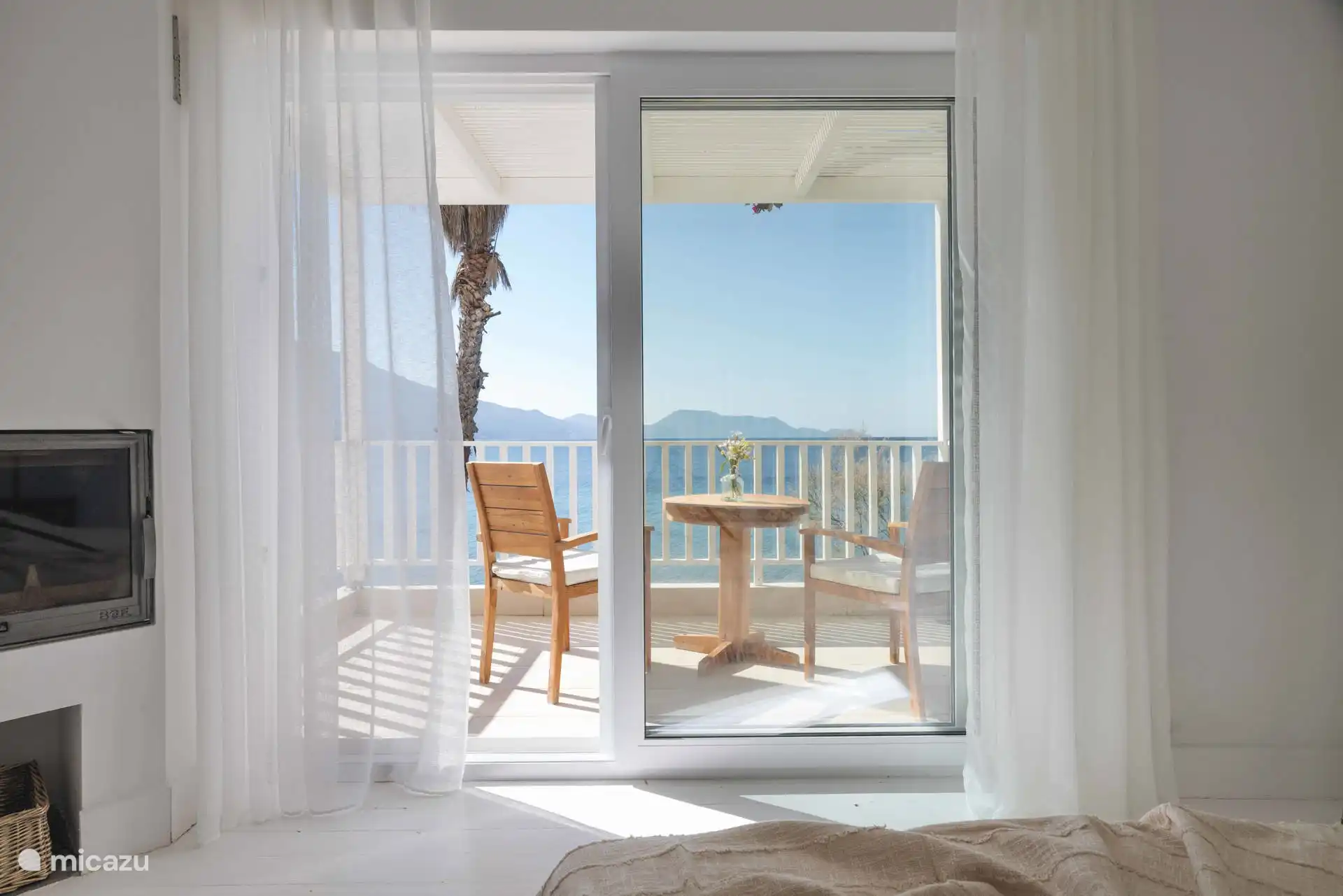 Master bedroom with balcony