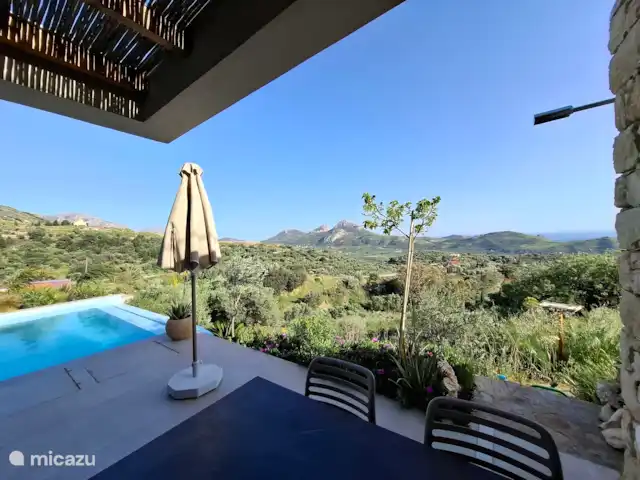 Villa Kari huren in Griekenland, Kreta, Mariou - villa Ontbijten met dit uitzicht wie wil dat nu niet.