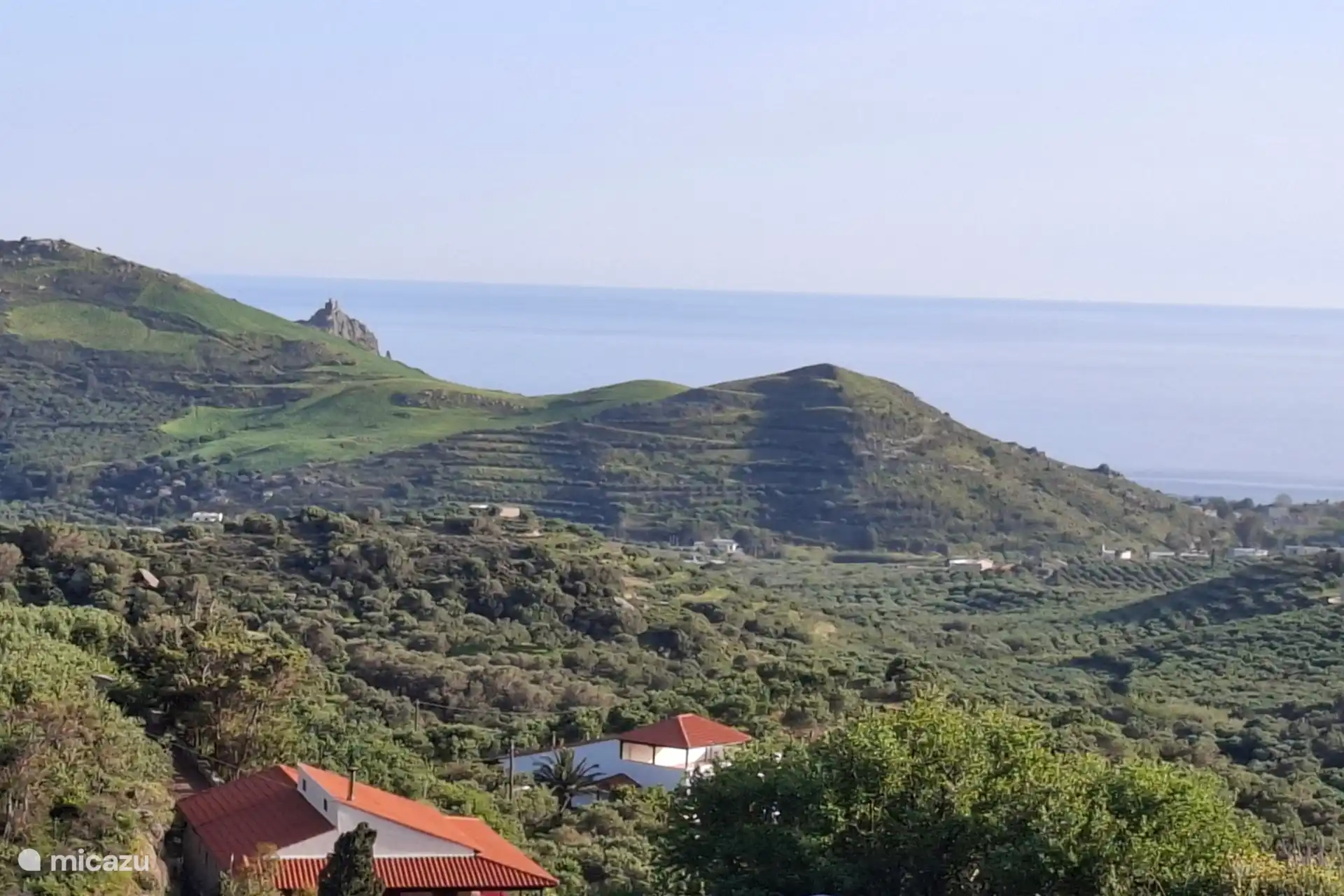 Der schöne Blick über das Tal und das Libysche Meer
