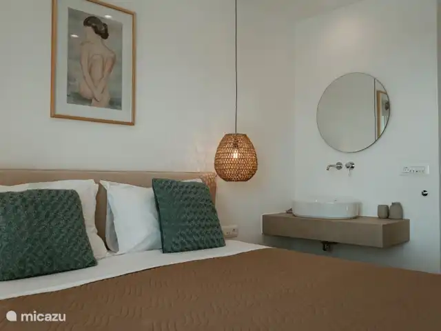 Villa Kari huren in Griekenland, Kreta, Mariou - villa Een wastafel in de slaapkamer