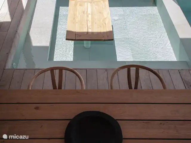 Villa Iris  en Grecia, Gracia Central, Paleros - villa mesa de comedor de teca