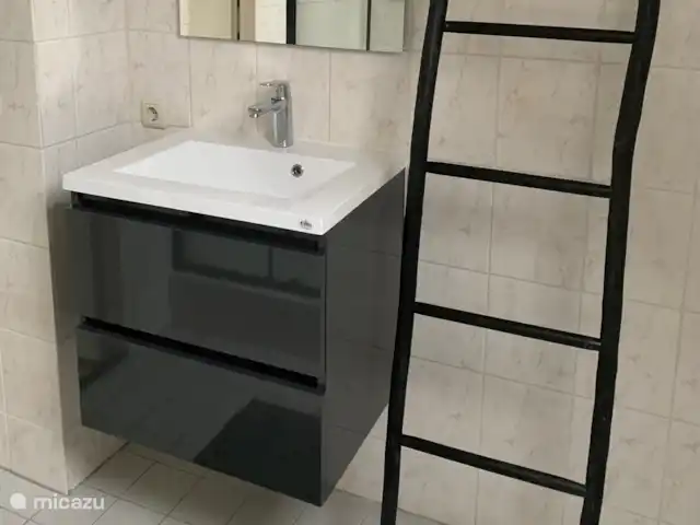 Huske Pompbled huren in Nederland, Friesland, Lemmer - geschakelde woning badmeubel in badkamer