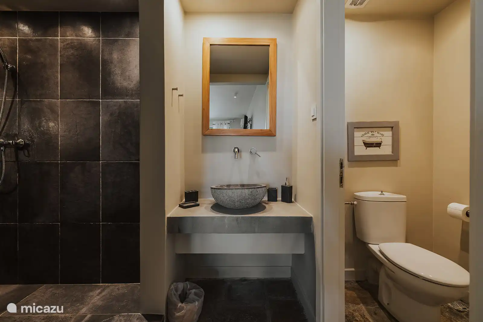 Bathroom with toilet and shower