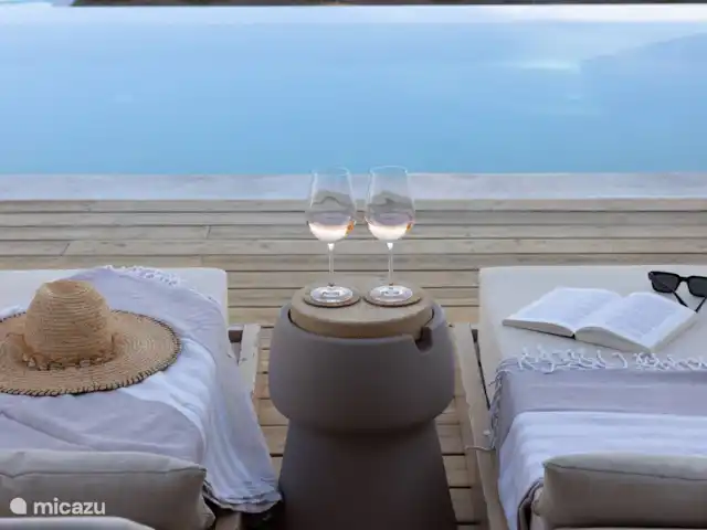 Villa Mia Terra  | Grèce, Grèce centrale, Pogonia - villa Détails de la vue sur la piscine