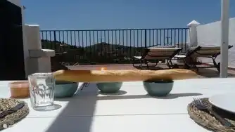 Essbereich auf der Dachterrasse.