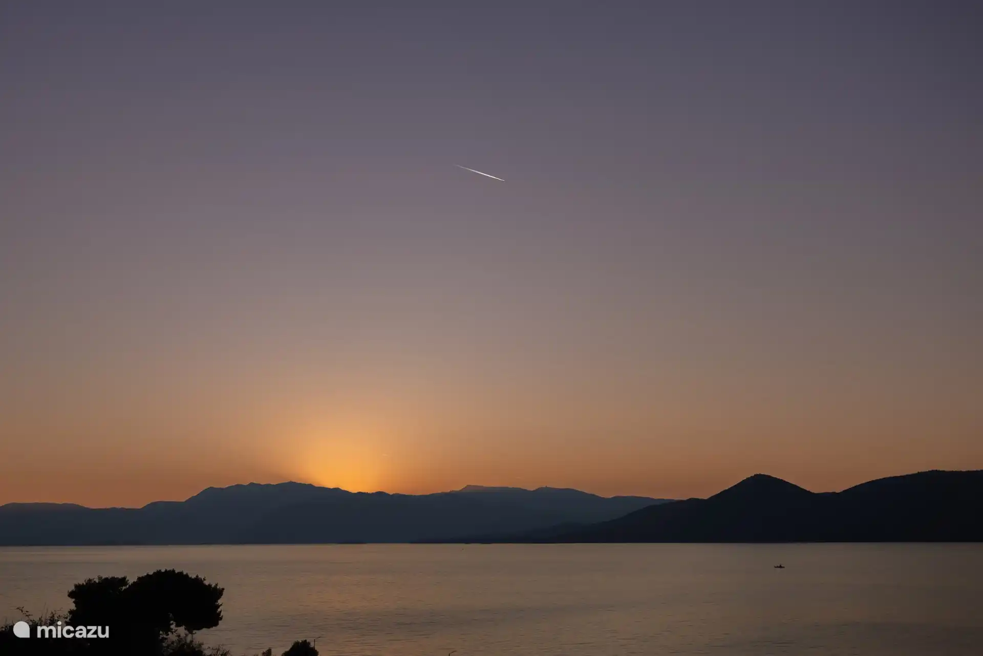 Blick auf den Sonnenuntergang