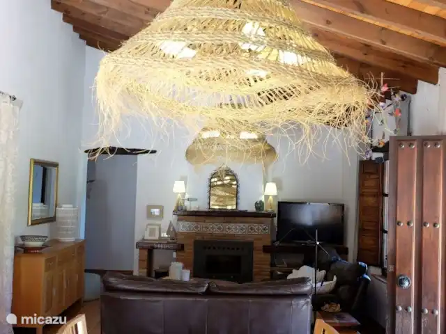 Casa Almendra Málaga | Espagne, Andalousie, El Borge - maison de vacances salon avec cheminée
