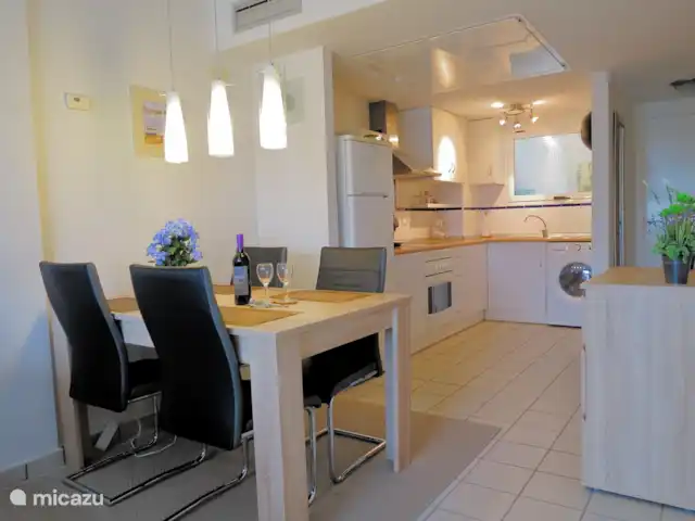 El Canario Azul Zeezicht Torrevieja huren in Spanje, Costa Blanca, Orihuela Costa - appartement Overzicht naar de keuken