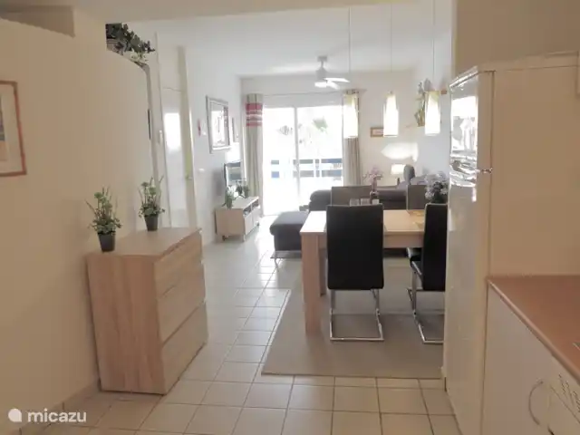 El Canario Azul Zeezicht Torrevieja huren in Spanje, Costa Blanca, Orihuela Costa - appartement Doorkijkje naar de woonkamer
