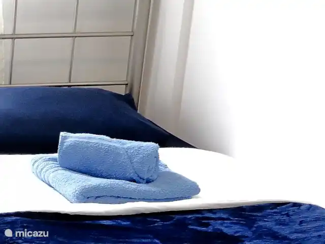 El Canario Azul Zeezicht Torrevieja huren in Spanje, Costa Blanca, Orihuela Costa - appartement De hoofdkleuren in deze kamer zijn blauw