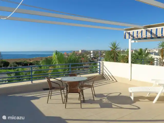 El Canario Azul Zeezicht Torrevieja huren in Spanje, Costa Blanca, Orihuela Costa - appartement Het uitzicht van dakterras