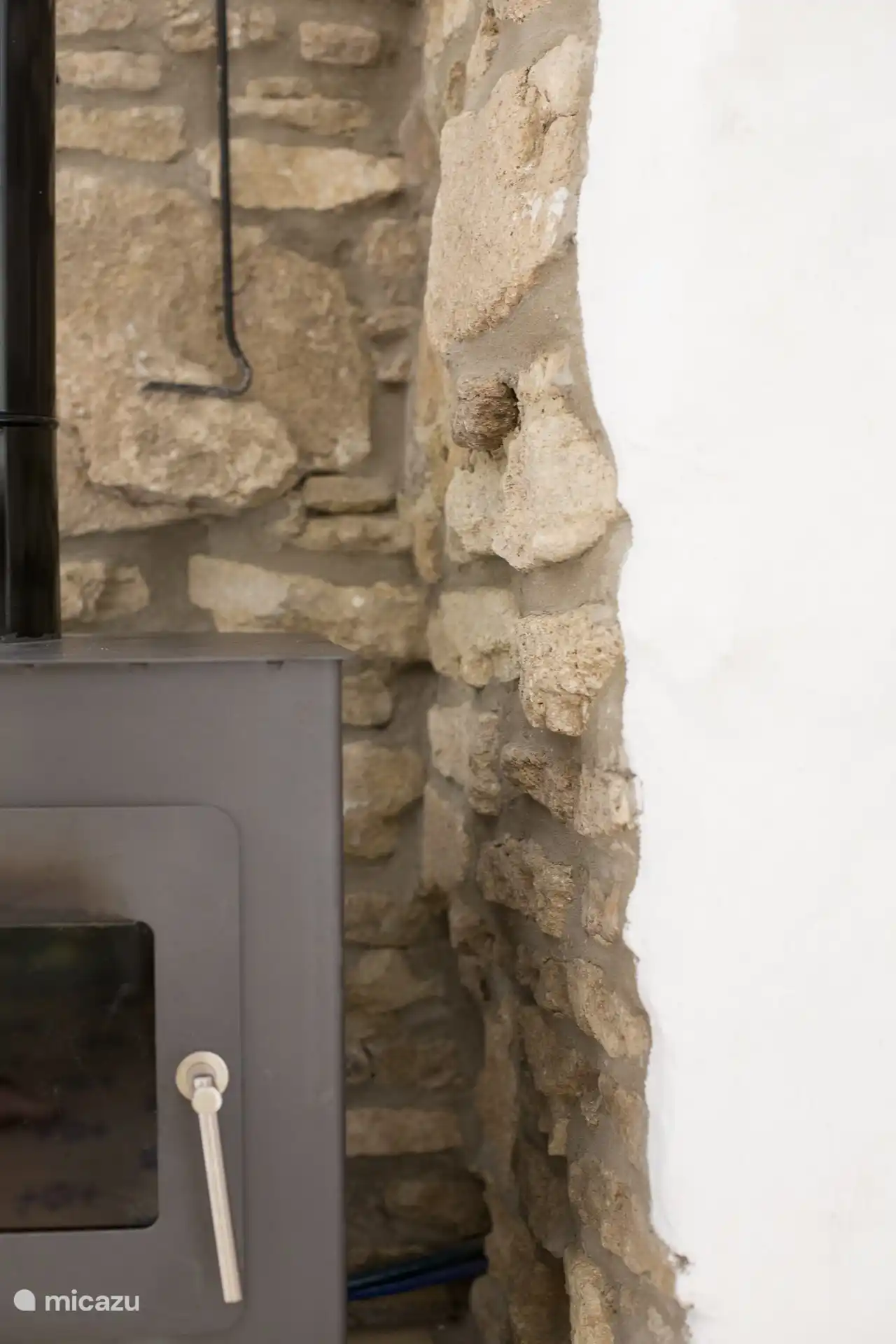 and the wood stove keeps the cottage warm