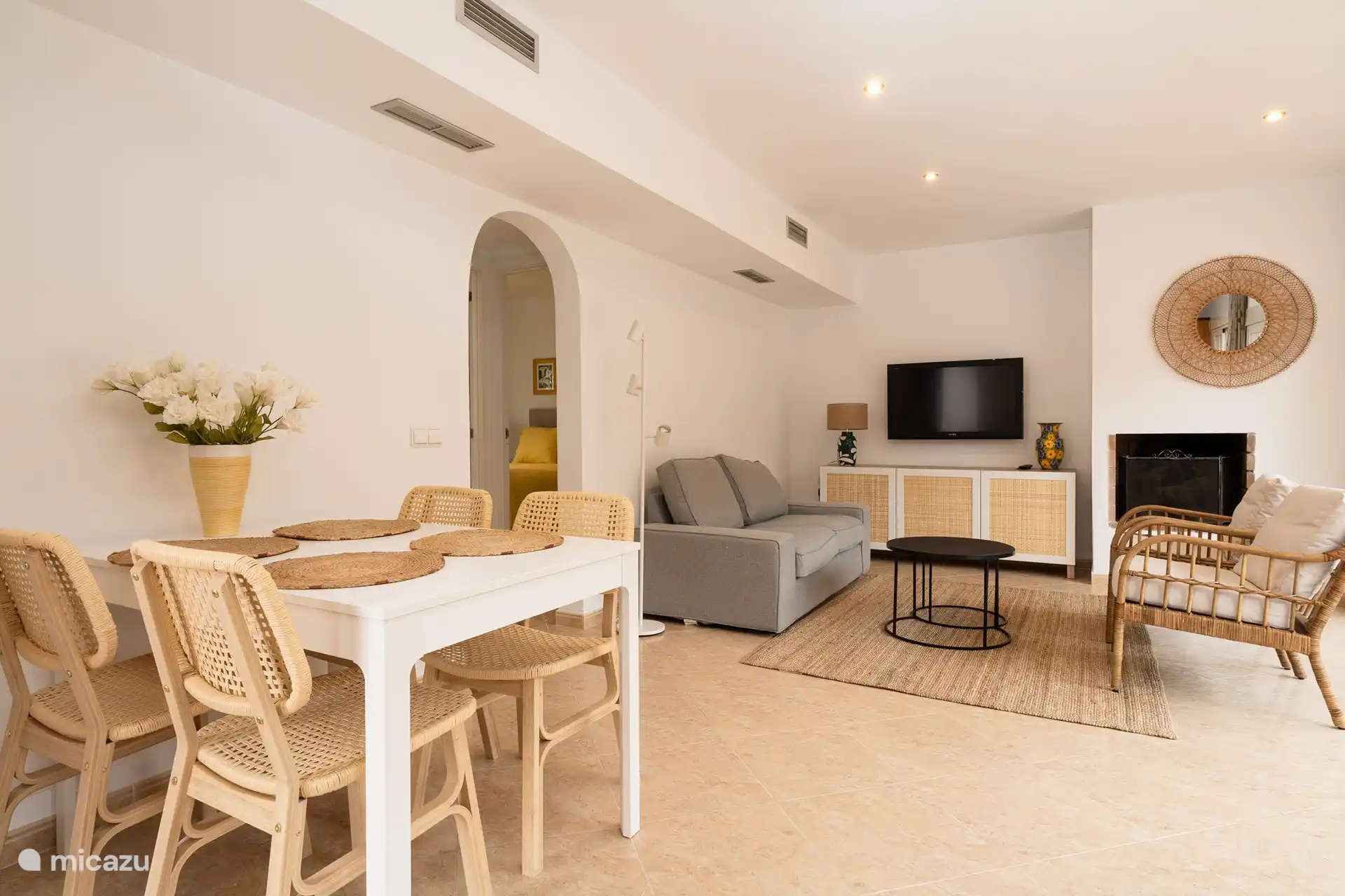 Dining area and kitchen
