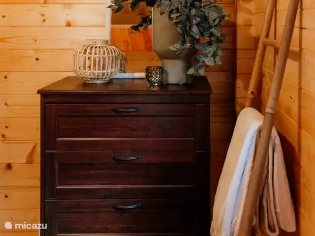 blokhut / lodge huren in Nederland, Limburg, Meijel – Wellness Boshuisje met Sauna/Hottub