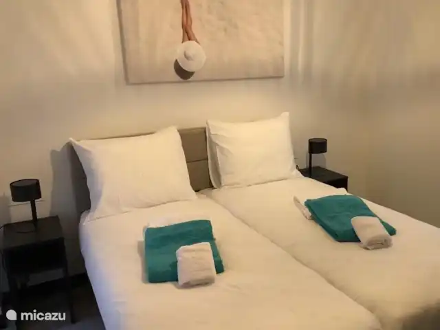 Appartement Trocadéro avec jardin  | Espagne, Costa del Sol, La Cala de Mijas - appartement Chambre avec 2 lits simples côte à côte