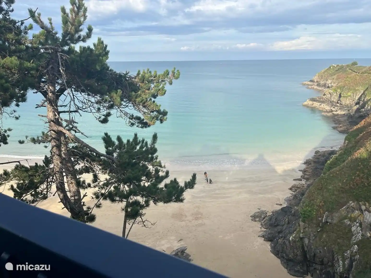Blick auf Pointe de la Garde von der Terrasse