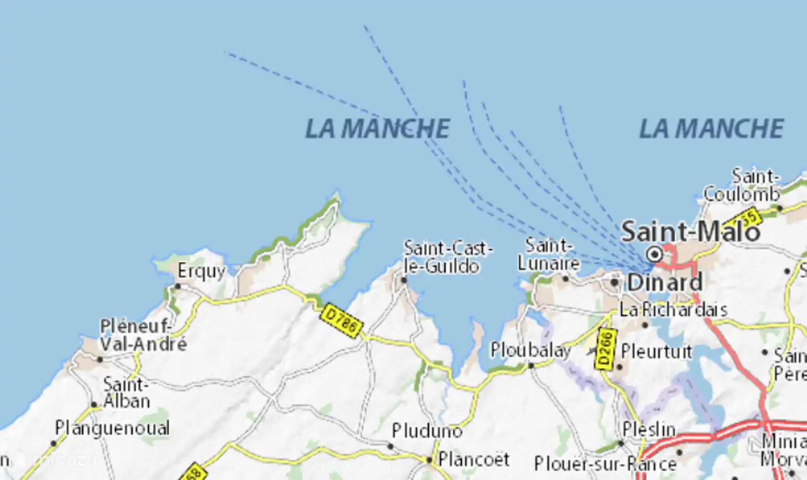 Lage von Saint Cast an der Küste