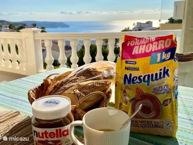 Casa Santa Maya en España, Costa Blanca, Benitachell - villa Desayuno con vista al mar