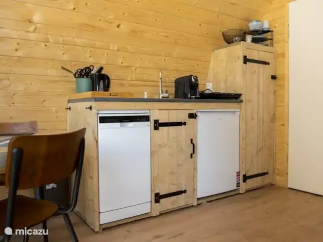 Buffel huren in Nederland, Gelderland, Hengelo - tiny house Keuken met vaatwasser