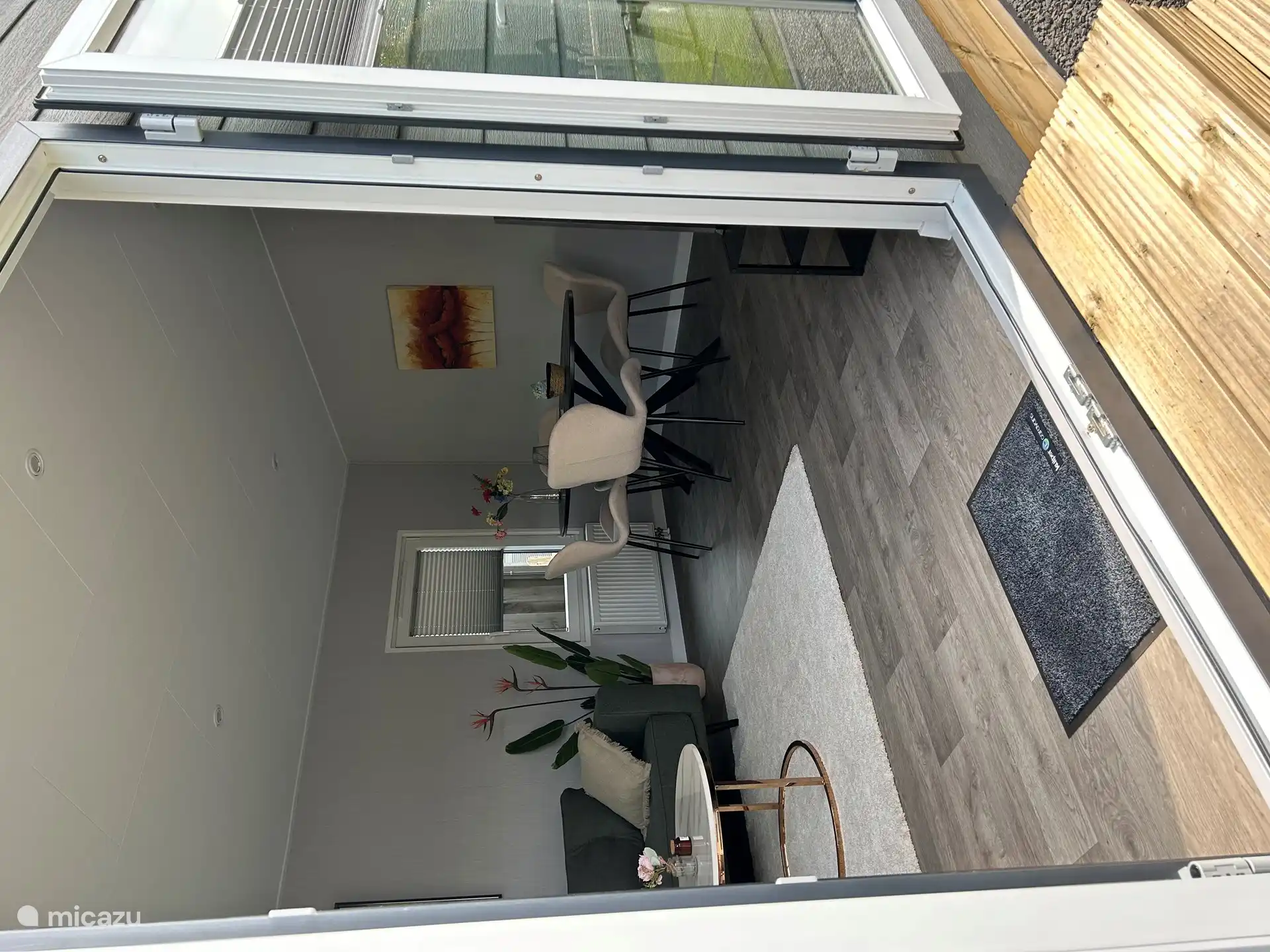 Garden doors can be opened when the sun is nice and warm.