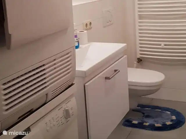 bungalow huren in Nederland, Noord-Holland, Julianadorp aan Zee – Bungalow Wind Rose badkamer met wasmachine