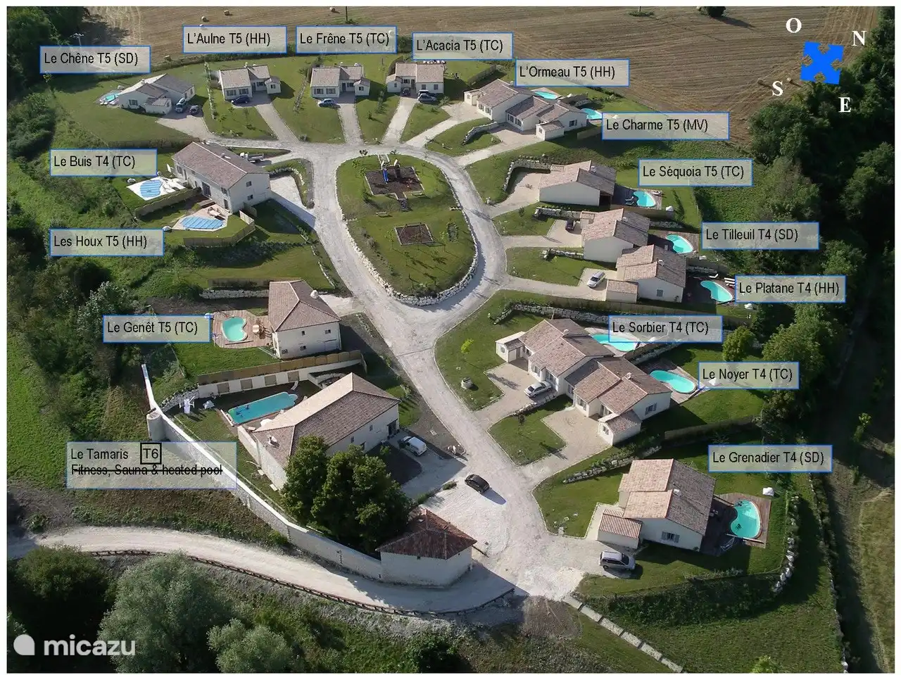 Raumaufteilung Domaine Grand Tourtre