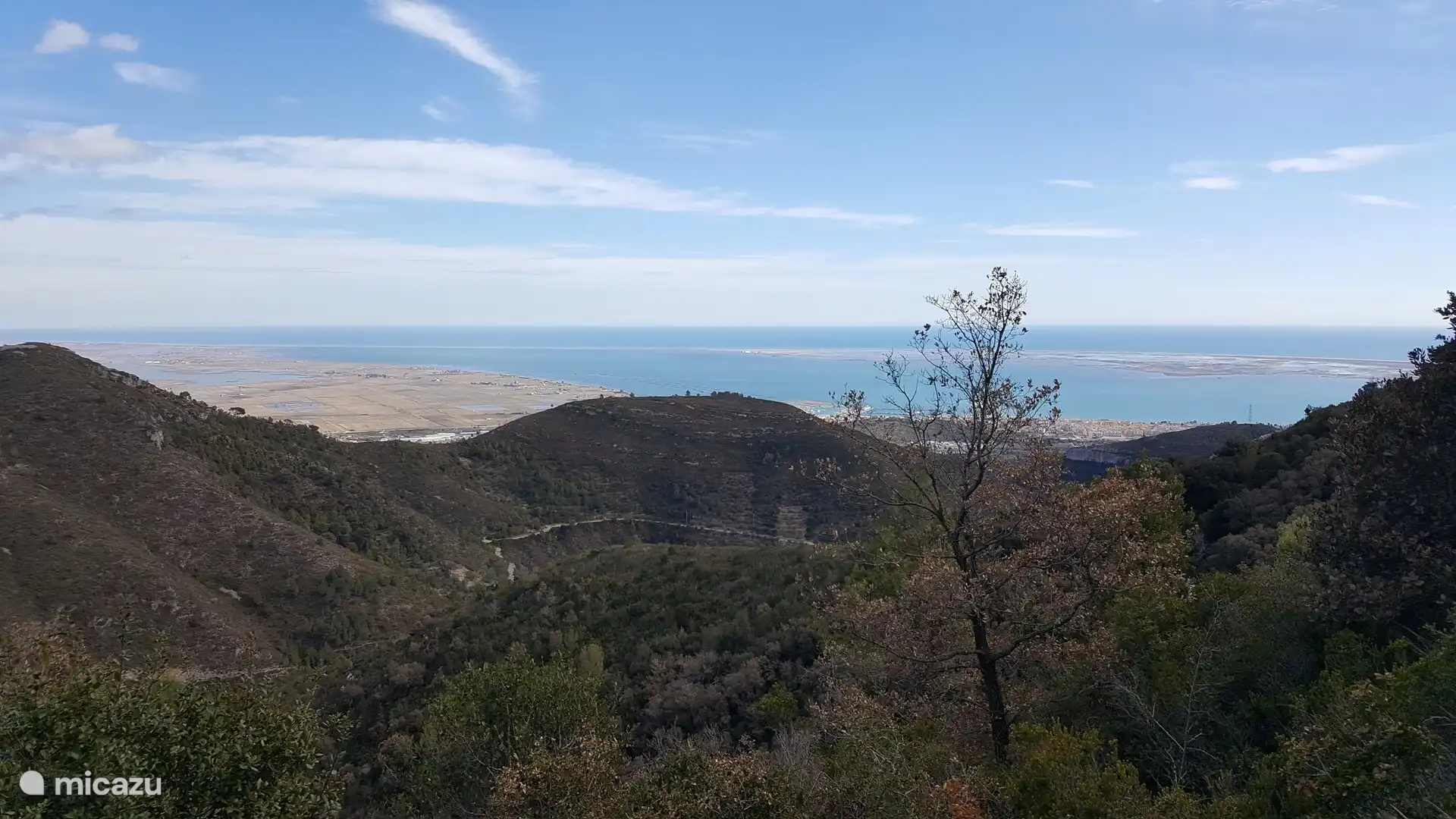 View of the Ebro Delta from mountain