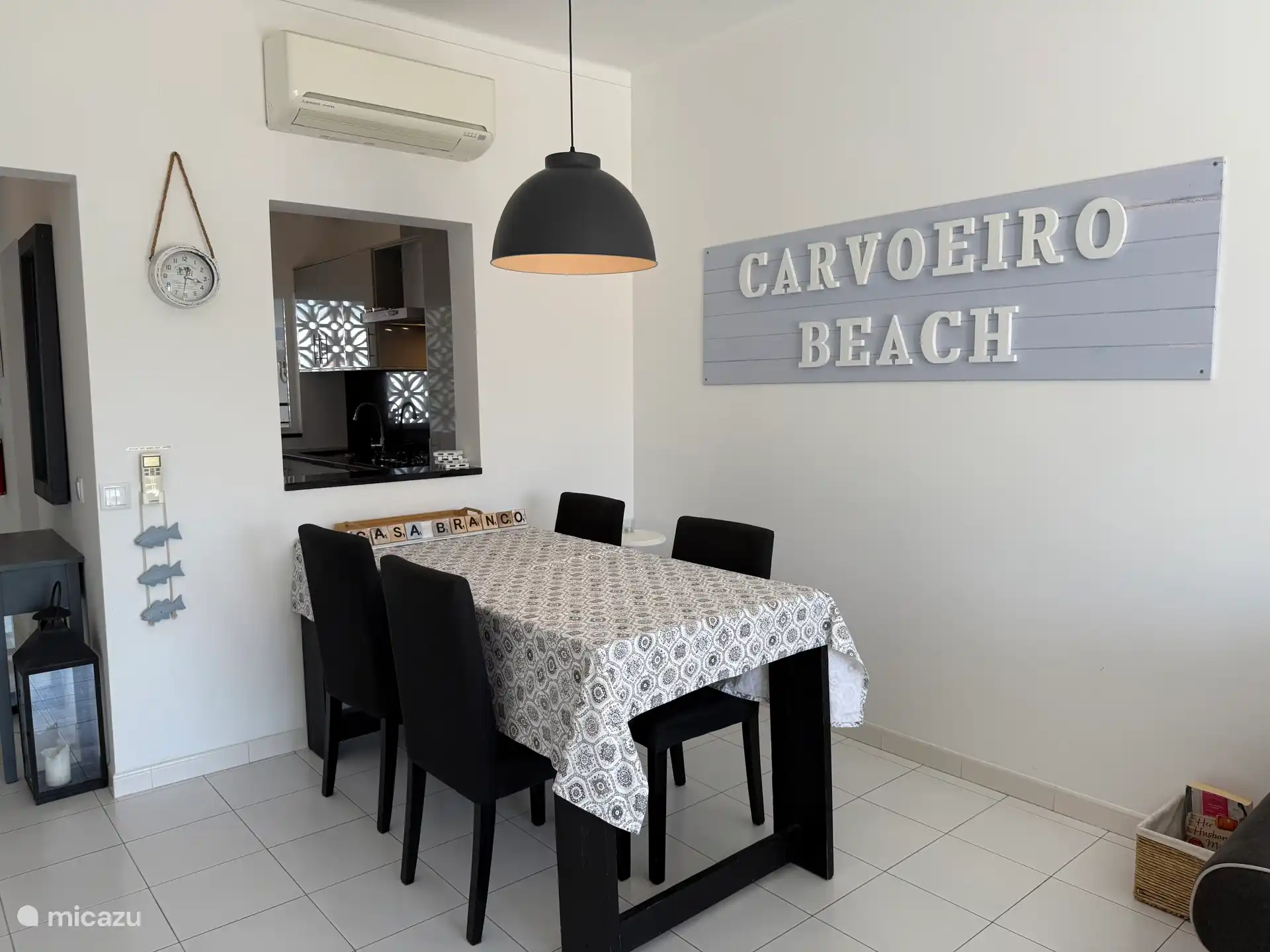 Dining room with kitchen opening