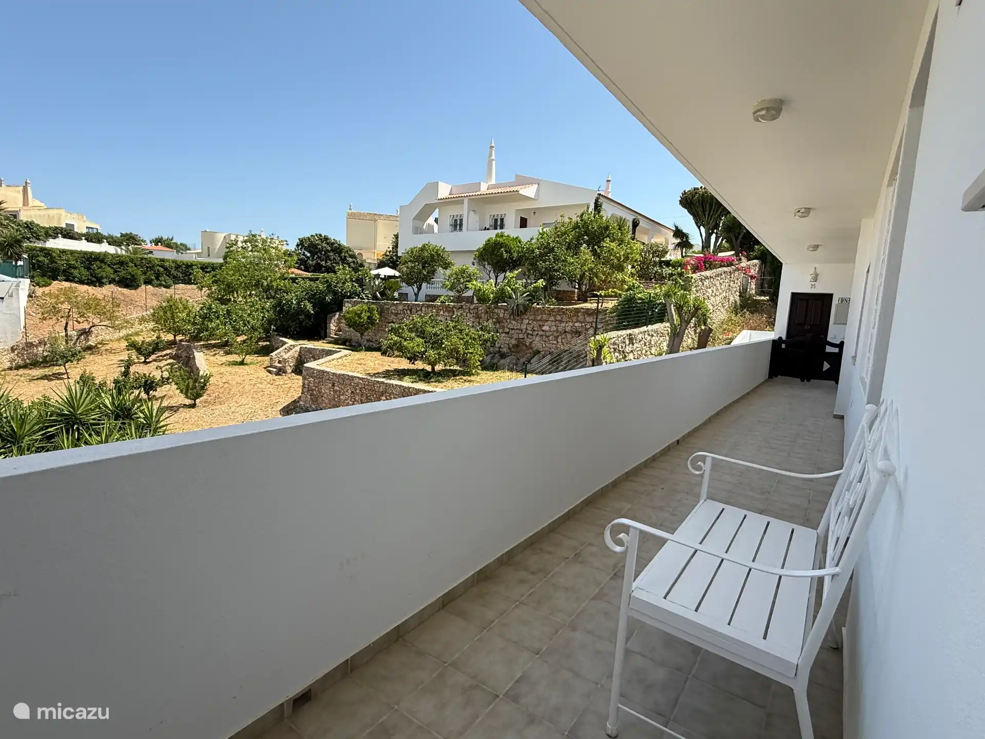 Front terrace with morning sun