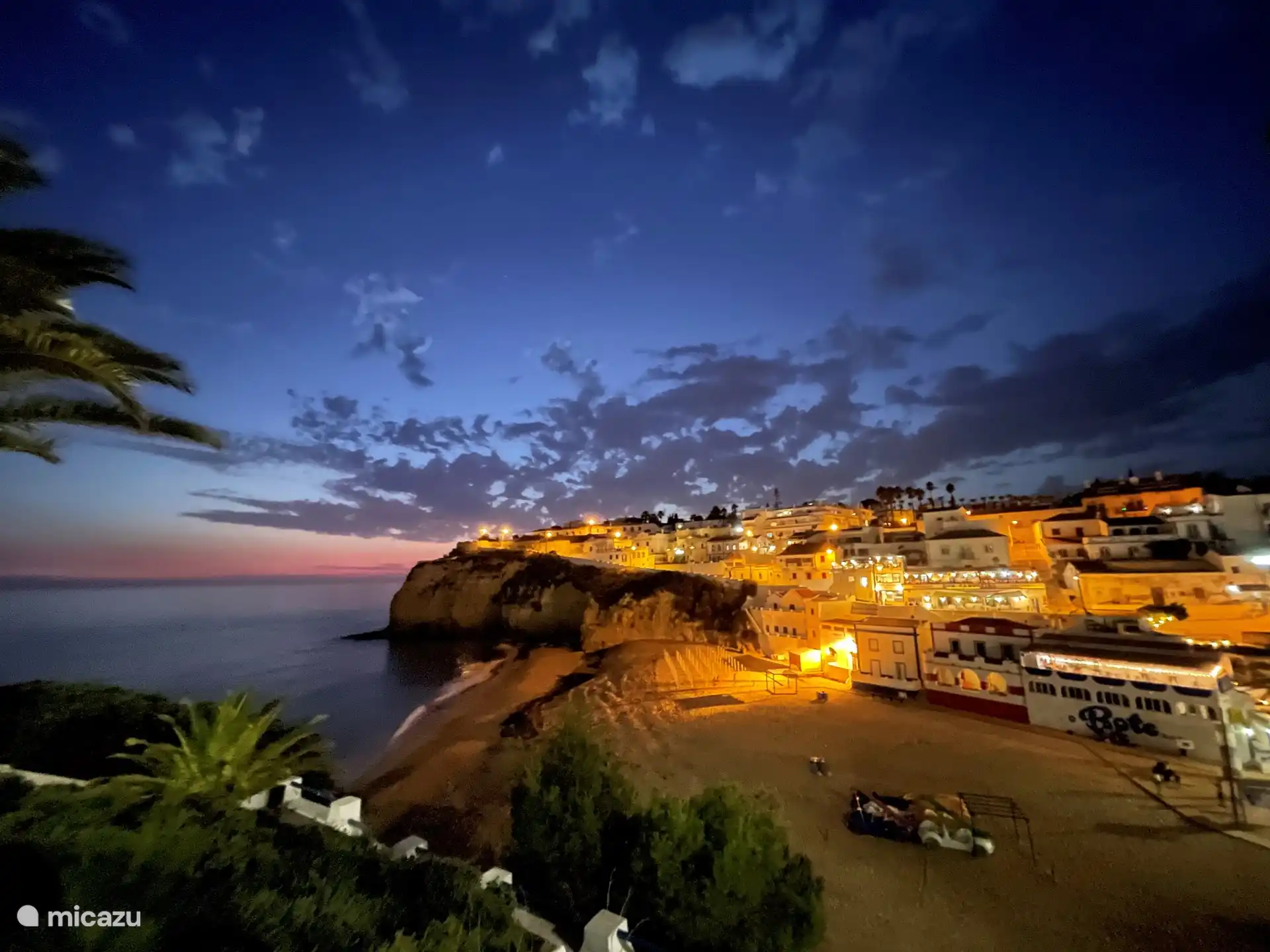 Bay of Carvoeiro at night