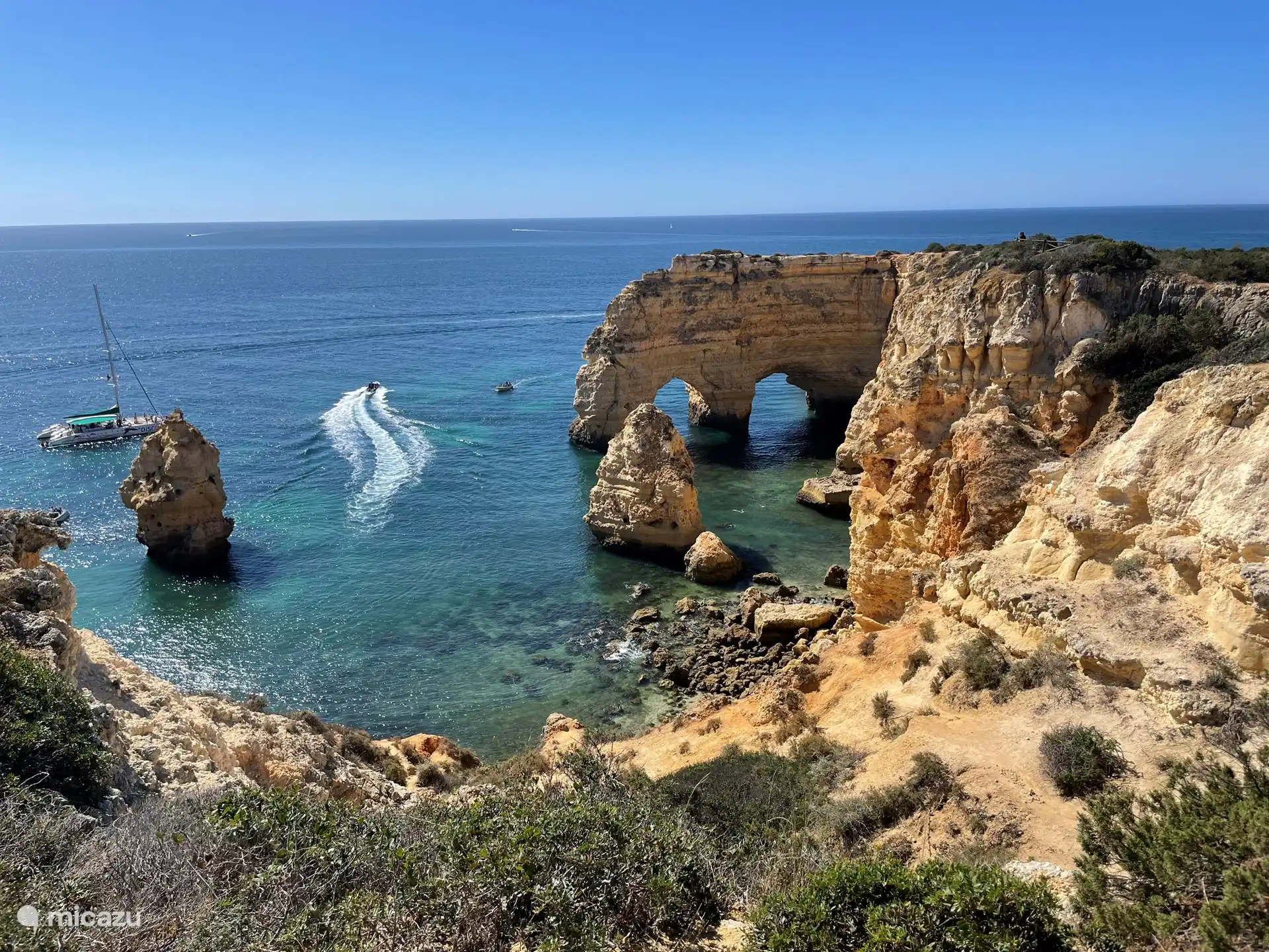 Marinha beach, one of the most beautiful beaches in Europe